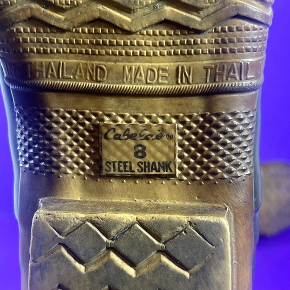 Cabelas Men's Brown Steel Shank Low Duck Boots‎ Shoe Size 8 - Picture 9 of 9